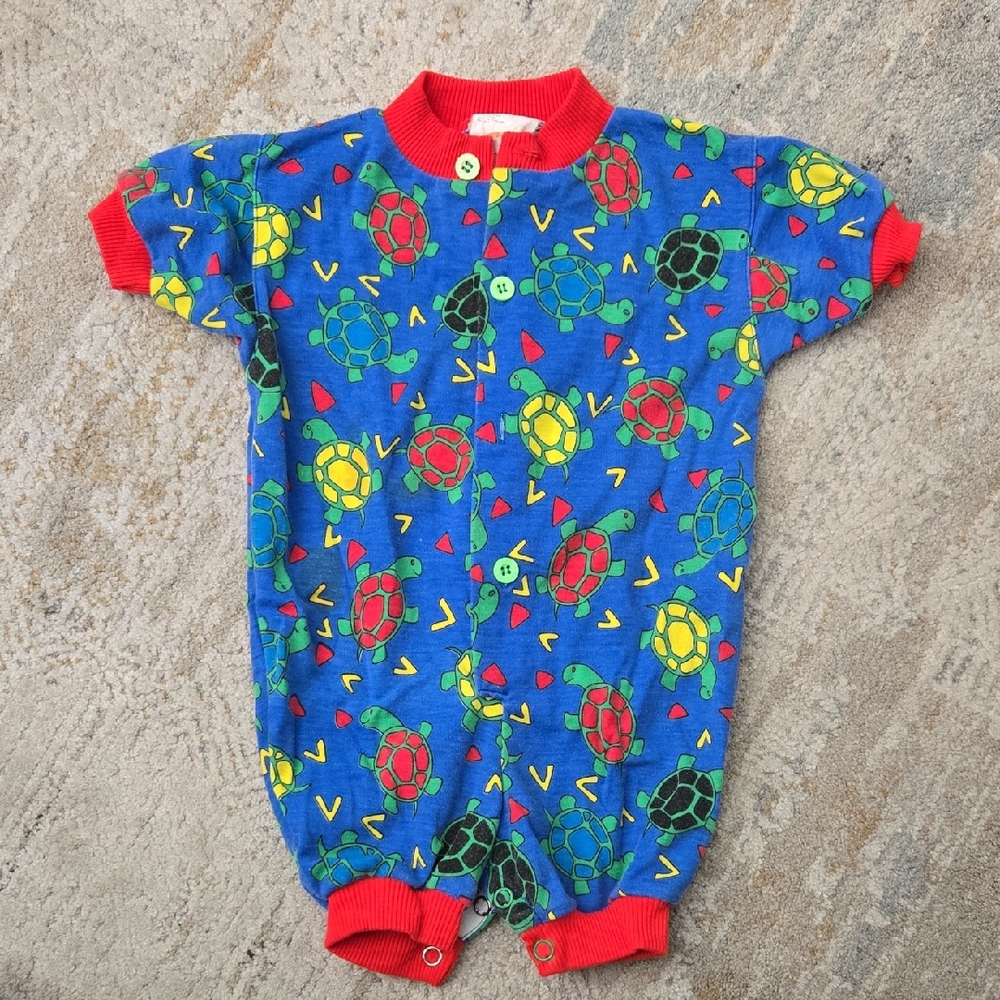 Hush Puppies Colorful Turtle Print Kids Footie